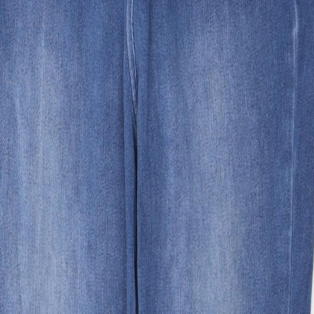 NEXT Womens Blue  Cotton Skinny Jeans Size 10 L27 in Regular Button
