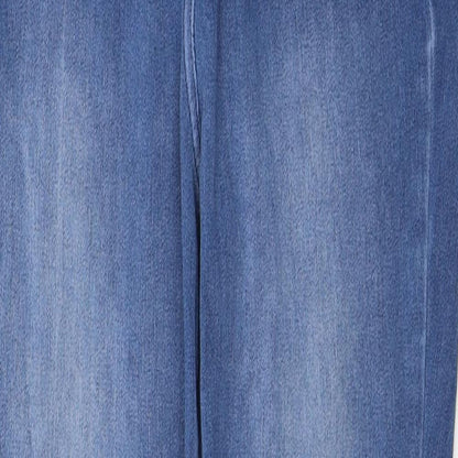 NEXT Womens Blue  Cotton Skinny Jeans Size 10 L27 in Regular Button