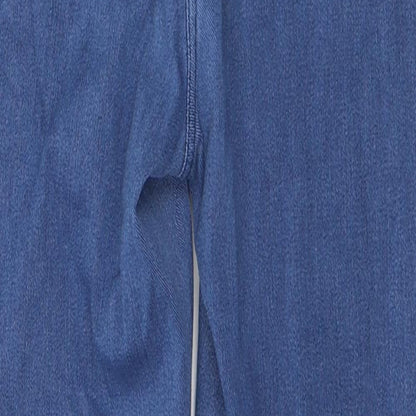 NEXT Womens Blue  Cotton Skinny Jeans Size 10 L27 in Regular Button