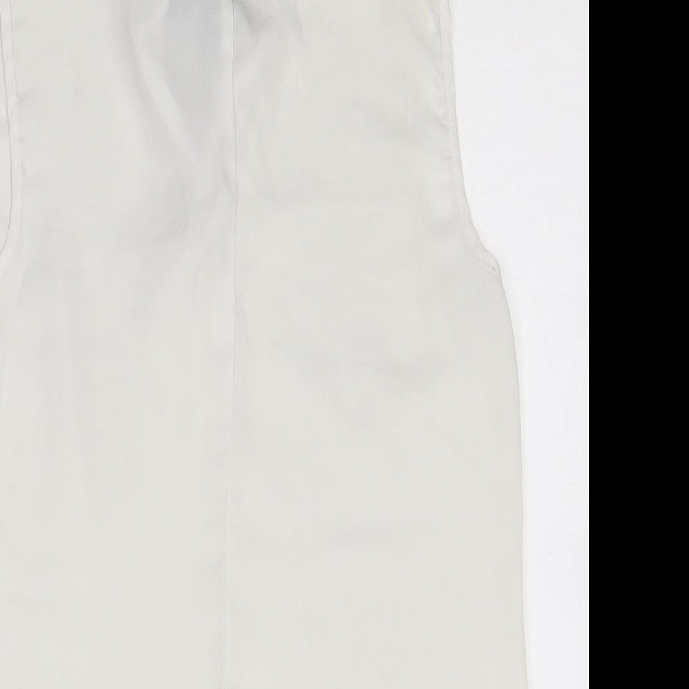 Atmosphere Womens White  Polyester Basic Blouse Size 10 Round Neck