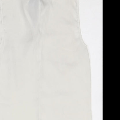 Atmosphere Womens White  Polyester Basic Blouse Size 10 Round Neck