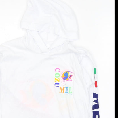 La Laguna Womens White  Cotton Pullover Hoodie Size S  Pullover - Cozumel Mexico