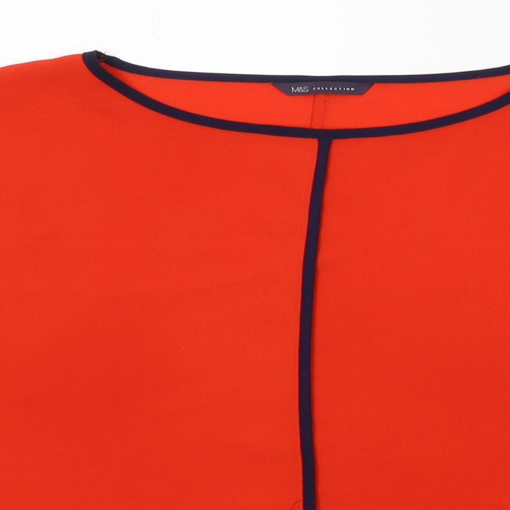 Womens UK Size 12 Marks and Spencer Red  T-Shirt