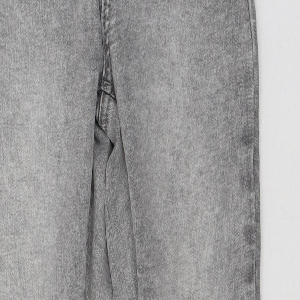 Denim & Co. Womens Grey  Cotton Skinny Jeans Size 6 L27 in Regular Button