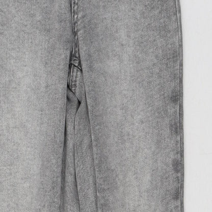 Denim & Co. Womens Grey  Cotton Skinny Jeans Size 6 L27 in Regular Button