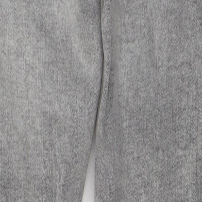 Denim & Co. Womens Grey  Cotton Skinny Jeans Size 6 L27 in Regular Button