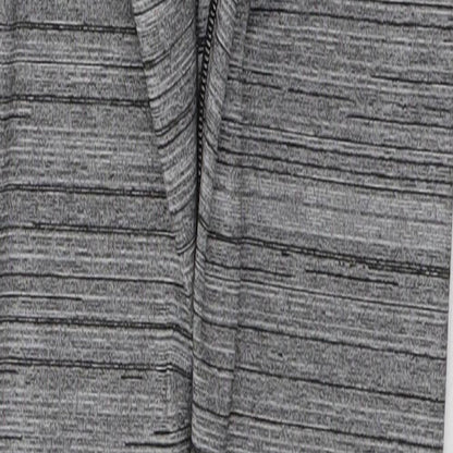 ClpActive Womens Grey Striped Polyester Pedal Pusher Leggings Size XS L26 in Regular Pullover