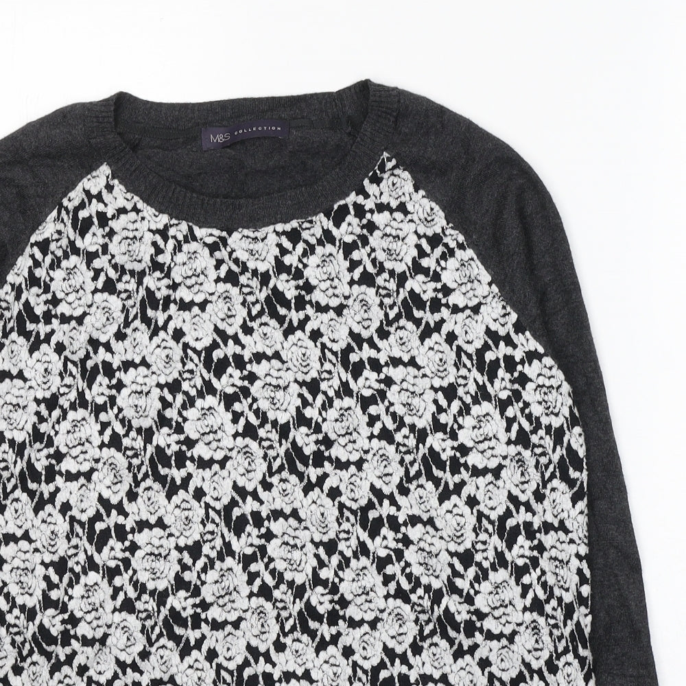 Womens UK Size 14 Marks and Spencer Grey Pullover Jumper