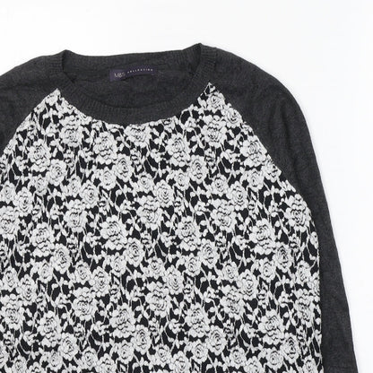 Womens UK Size 14 Marks and Spencer Grey Pullover Jumper