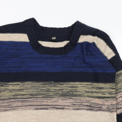 Womens UK Size M H&M Blue Pullover Jumper