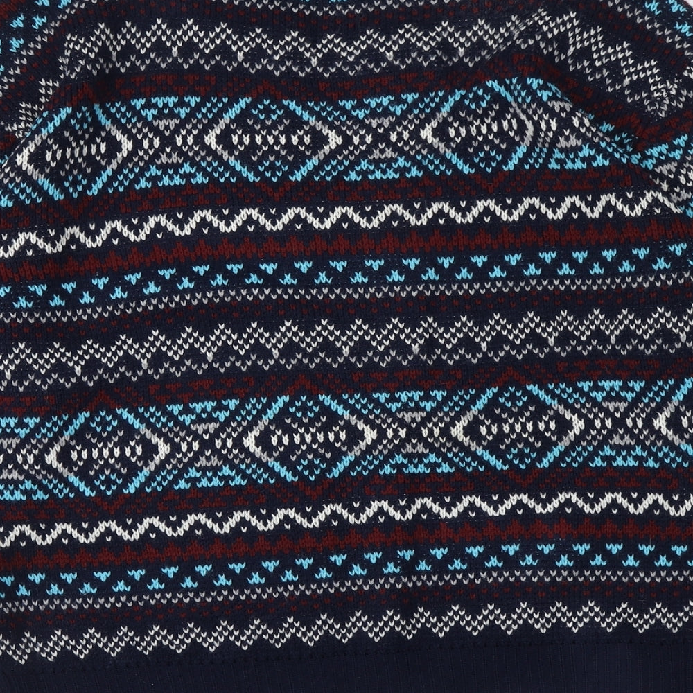 Missi London Womens Multicoloured Round Neck Plaid Acrylic Pullover Jumper Size M
