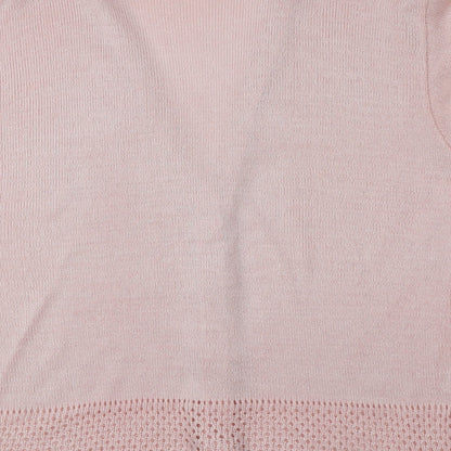 Cignal  Womens Pink V-Neck  Acrylic Cardigan Jumper One Size