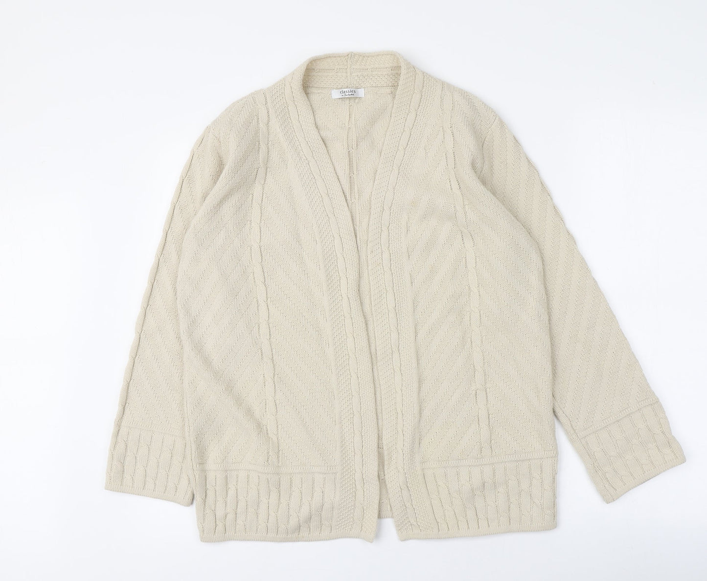 Womens UK Size 10 Berkertex Beige Cardigan Jumper