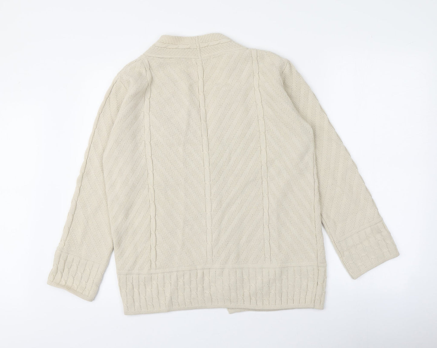 Womens UK Size 10 Berkertex Beige Cardigan Jumper