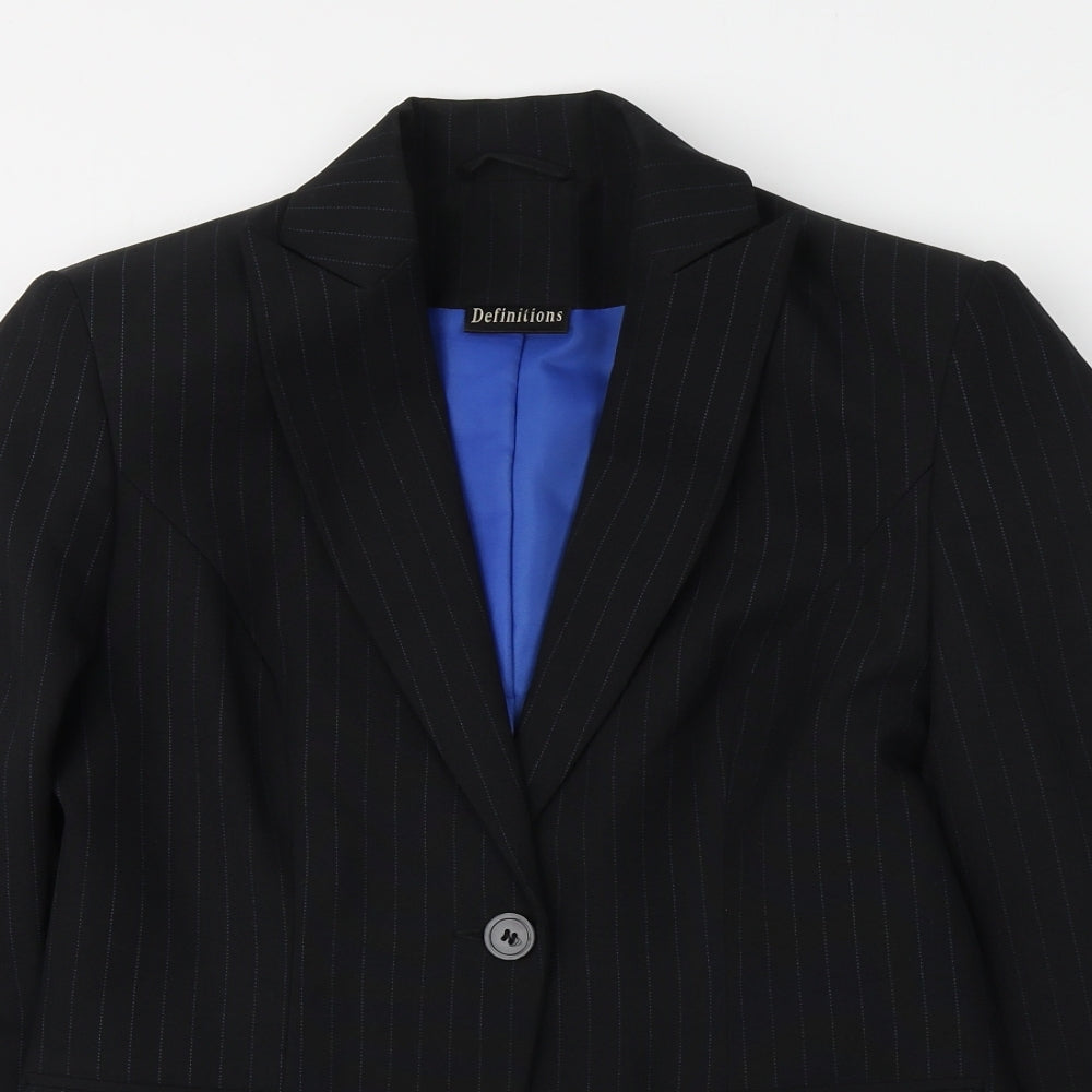 Womens UK Size 10 Definitions Black Jacket