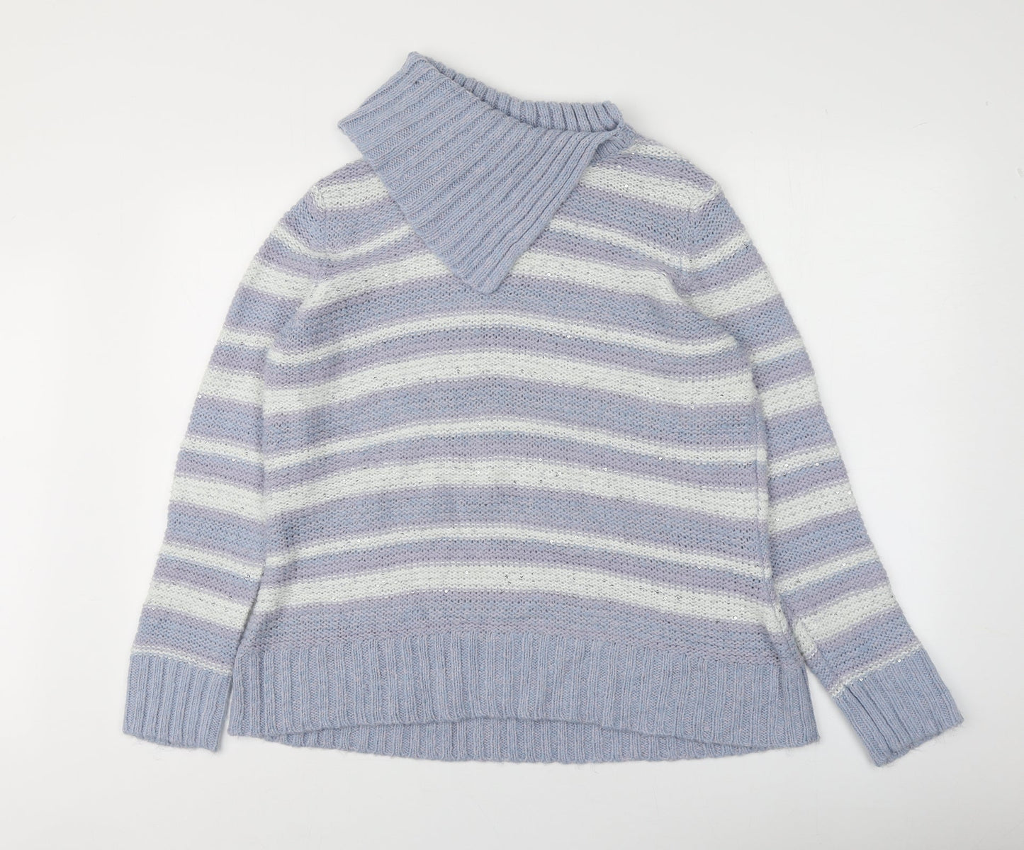 Womens UK Size 16 M&Co Purple Pullover Jumper