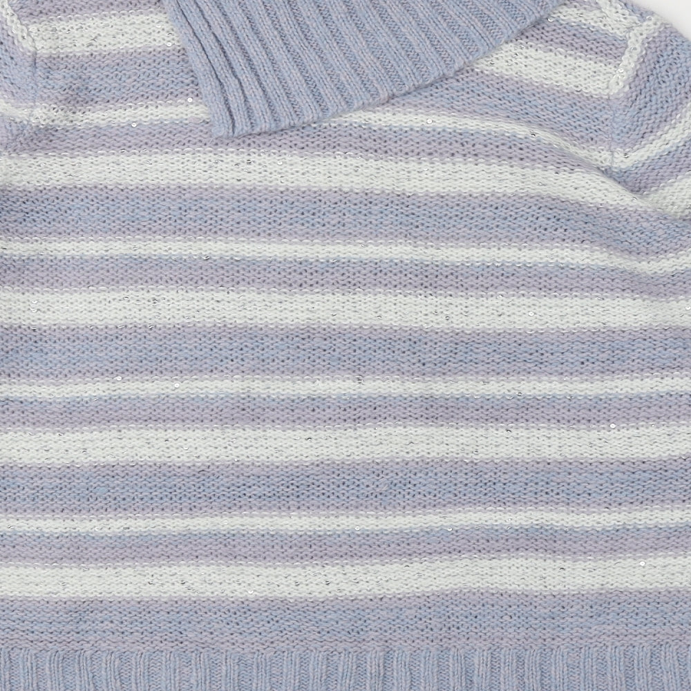 Womens UK Size 16 M&Co Purple Pullover Jumper