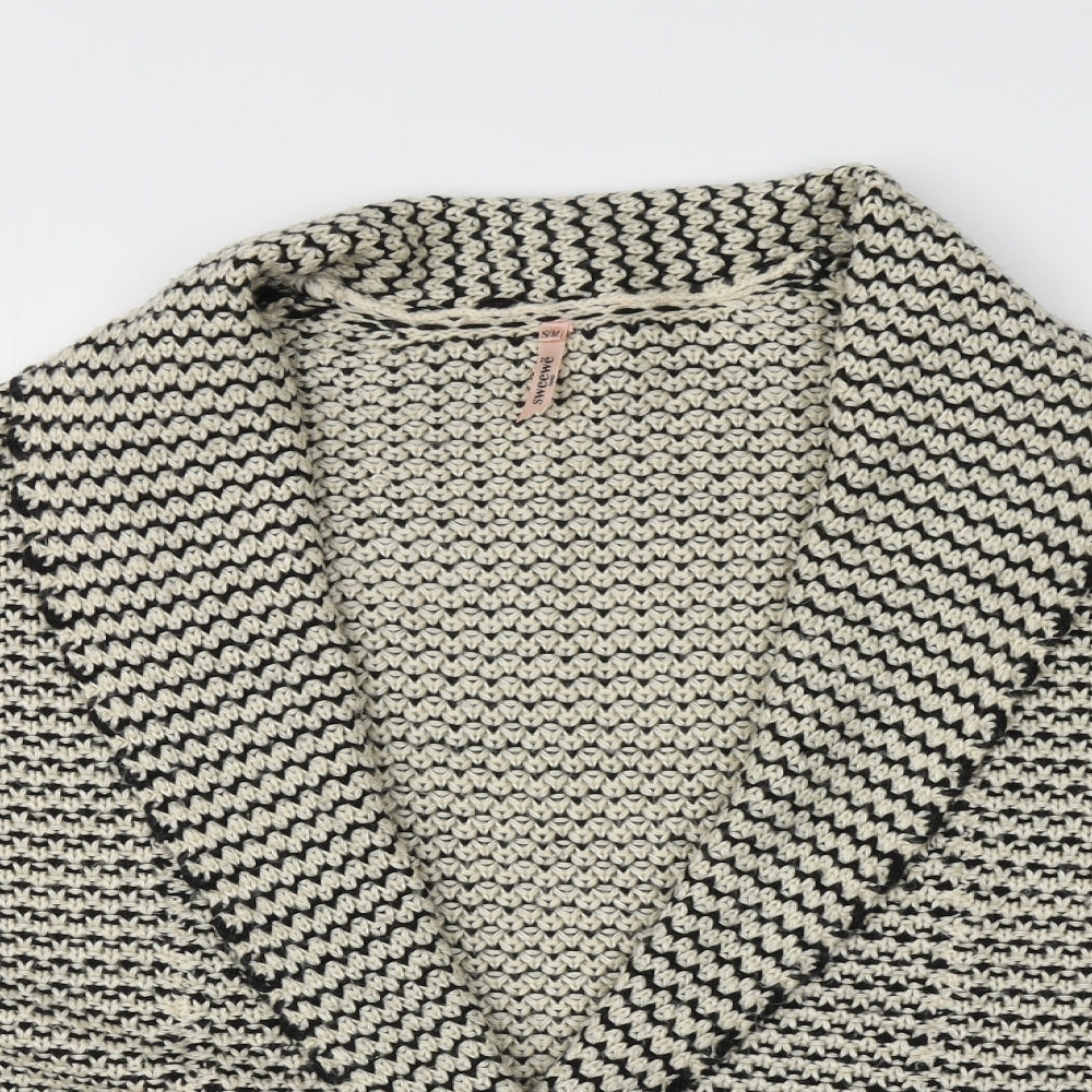 Womens UK Size 8 sweewe Beige Cardigan Jumper