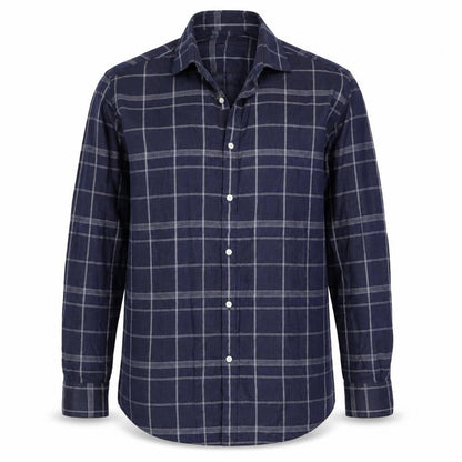 Mens UK Size 16 Vince Camuto Blue  Button-Up Long Sleeve Casual Shirt