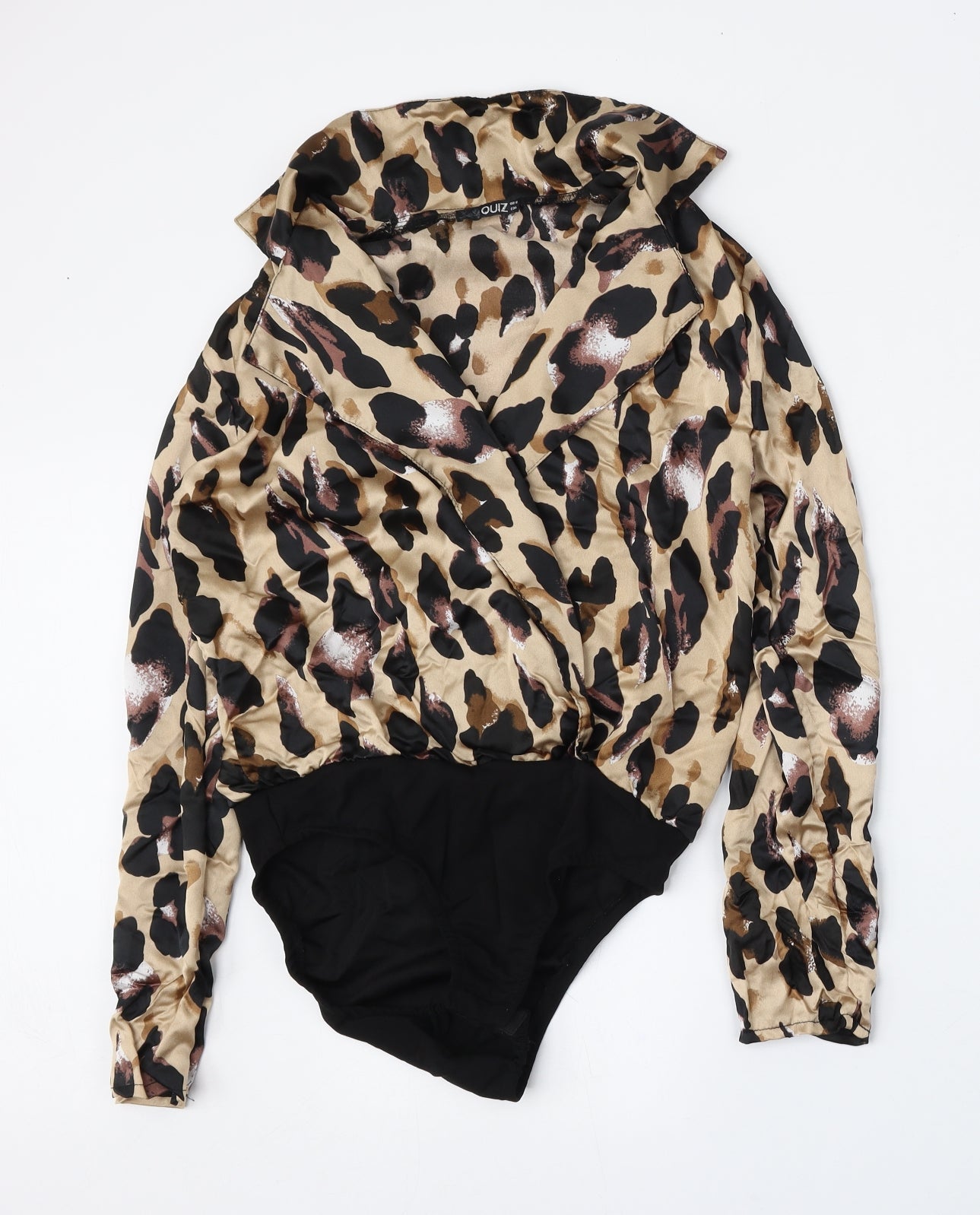 Quiz Womens Multicoloured Animal Print Polyester Bodysuit One-Piece Size 6