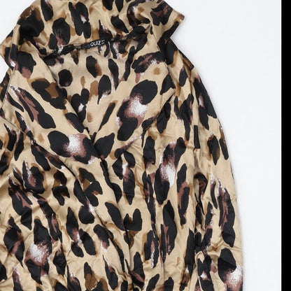 Quiz Womens Multicoloured Animal Print Polyester Bodysuit One-Piece Size 6