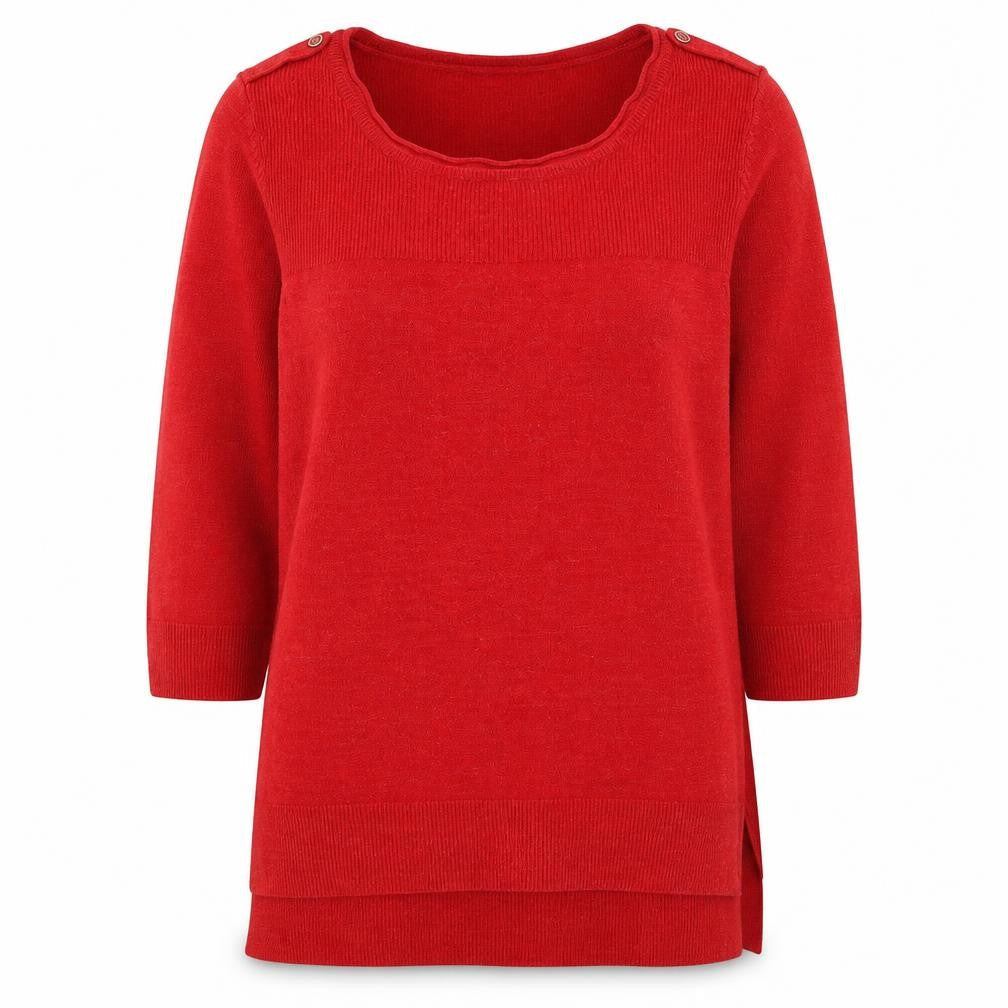 Womens UK Size L F&F Red Pullover Jumper