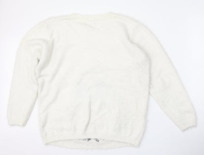 Womens UK Size XL Klass White Pullover Jumper
