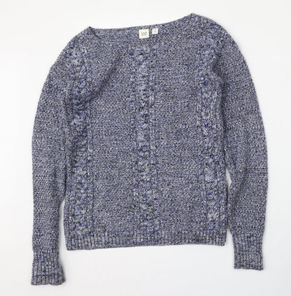 Gap Mens Blue Round Neck  Cotton Pullover Jumper Size XS