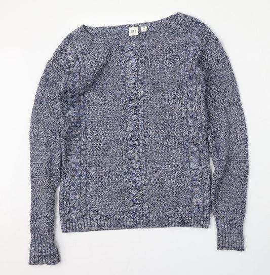 Gap Mens Blue Round Neck  Cotton Pullover Jumper Size XS