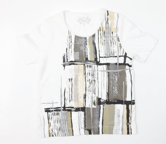 Womens UK Size 10 Tigi White Basic T-Shirt