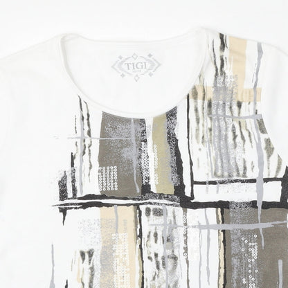 Womens UK Size 10 Tigi White Basic T-Shirt