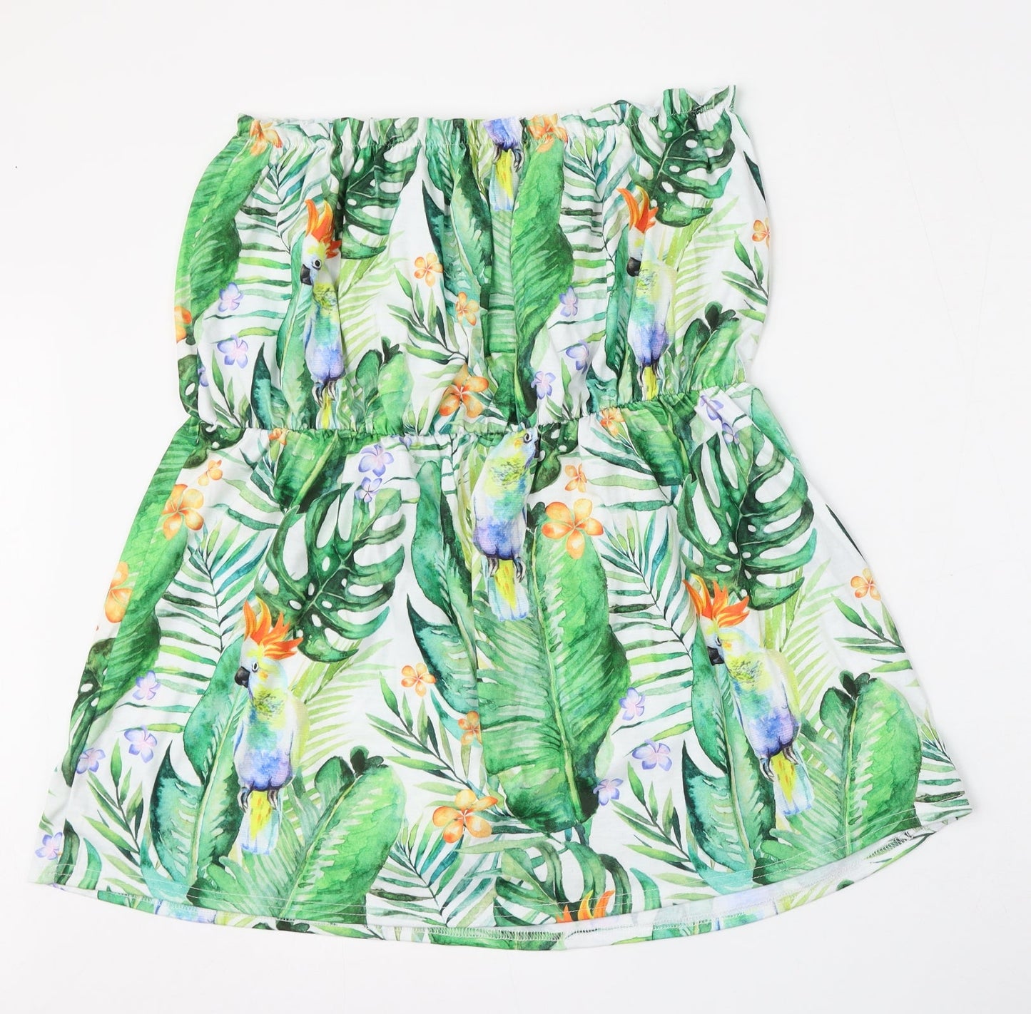 Boohoo Womens Multicoloured Floral Polyester Shift  Size L  Square Neck