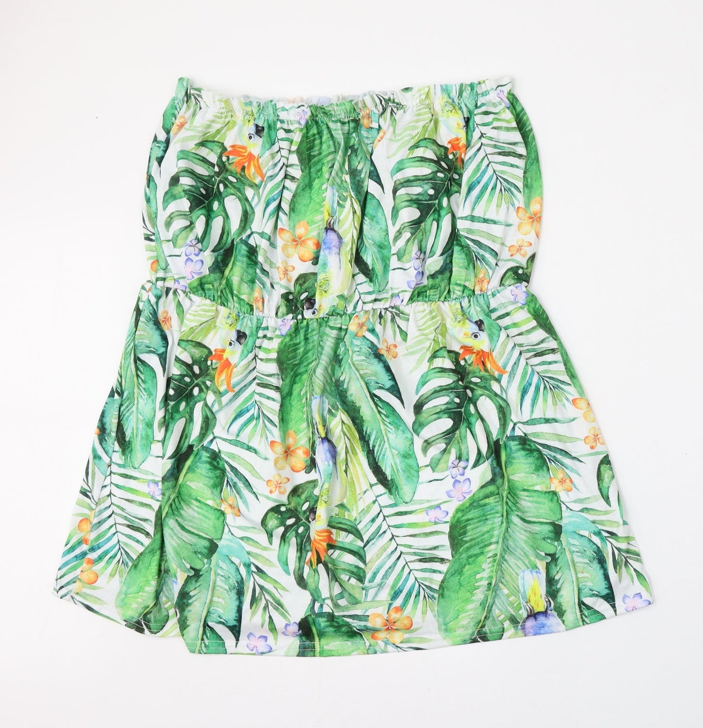 Boohoo Womens Multicoloured Floral Polyester Shift  Size L  Square Neck