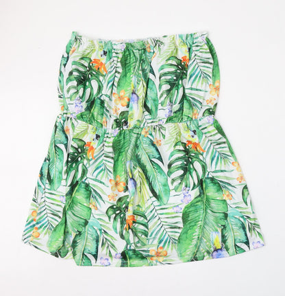 Boohoo Womens Multicoloured Floral Polyester Shift  Size L  Square Neck