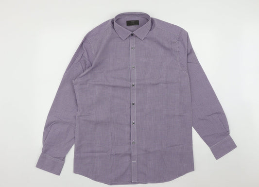 Mens UK Size L Marks and Spencer Multicoloured  Button-Up Long Sleeve Casual Shi