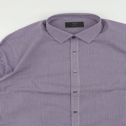 Mens UK Size L Marks and Spencer Multicoloured  Button-Up Long Sleeve Casual Shi