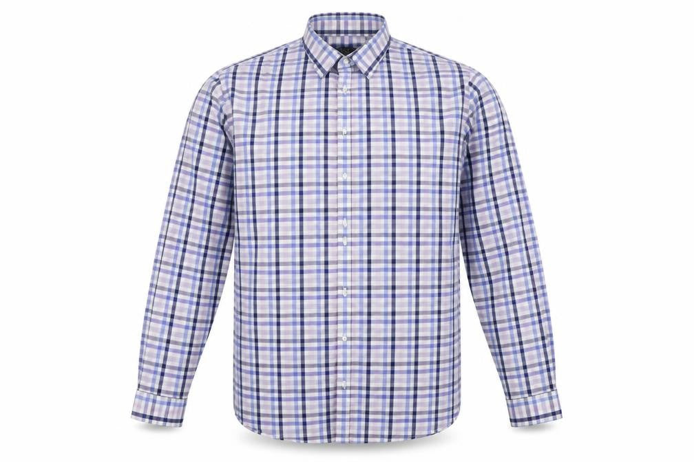 Mens UK Size XL William & Brown Blue  Button-Up Long Sleeve Casual Shirt