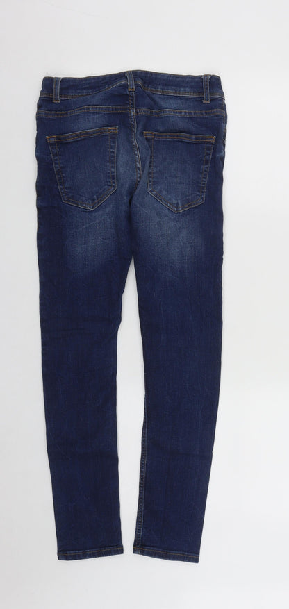 Mens UK Size 28 in Preworn Regular Fit Skinny Blue Jeans