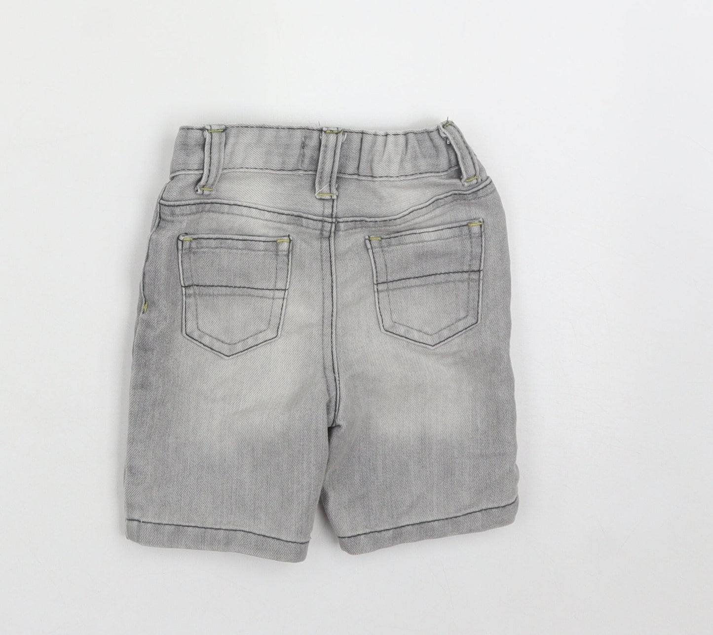 Denim Co Boys Grey  Cotton Cropped Jeans Size 6-9 Months  Button