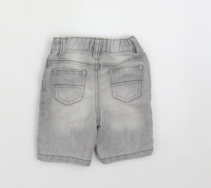 Denim Co Boys Grey  Cotton Cropped Jeans Size 6-9 Months  Button