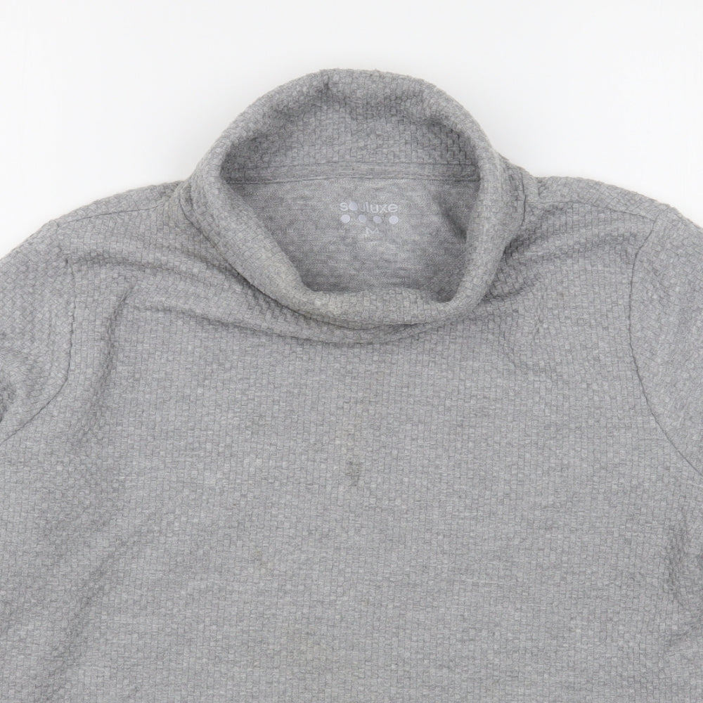 Close-up detail of Matalan women’s grey polyester pullover sweatshirt, size M, pullover