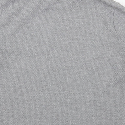 Brand and care label for Matalan women’s grey polyester pullover sweatshirt, size M, pullover