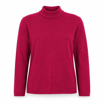 Bonmarché Womens Pink Round Neck Acrylic Pullover Jumper Size S