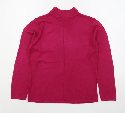 Womens UK Size S Bm Collection Pink Pullover Jumper