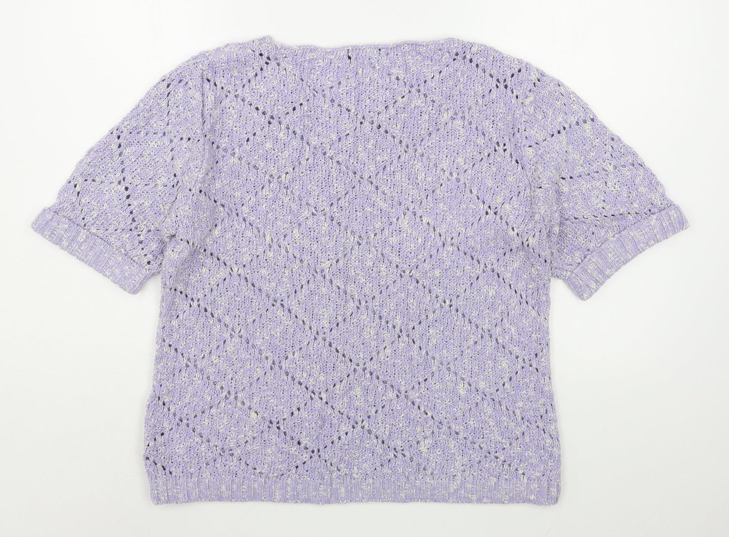 Womens UK Size M M&Co Purple Pullover Jumper