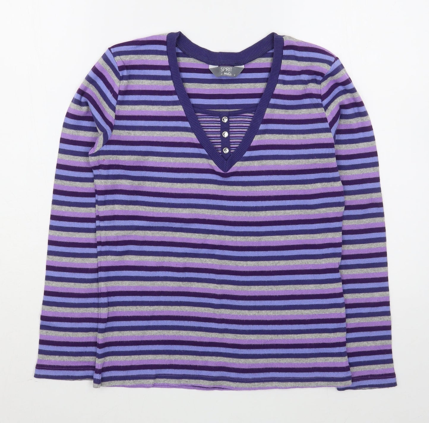 Womens UK Size M Spirit Purple Pullover Jumper
