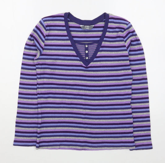Womens UK Size M Spirit Purple Pullover Jumper