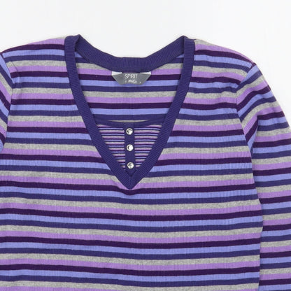 Womens UK Size M Spirit Purple Pullover Jumper