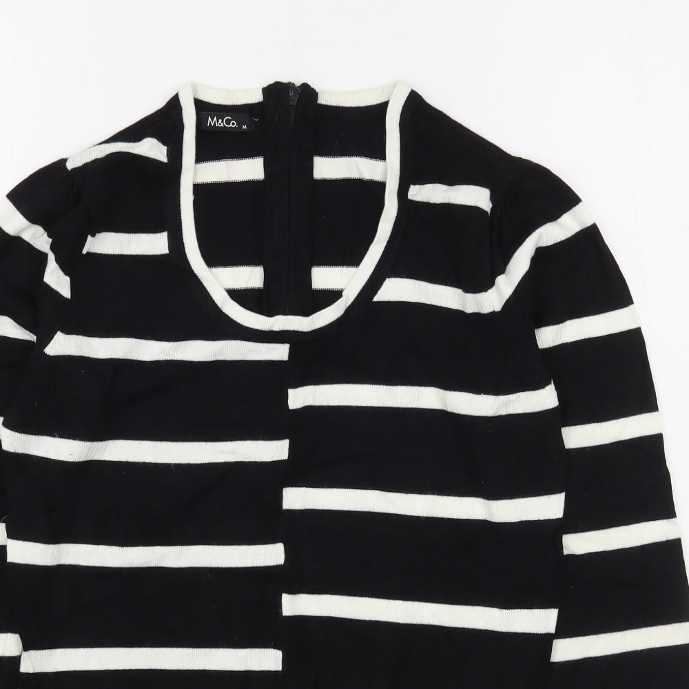 Womens UK Size M M&Co Black Pullover Jumper