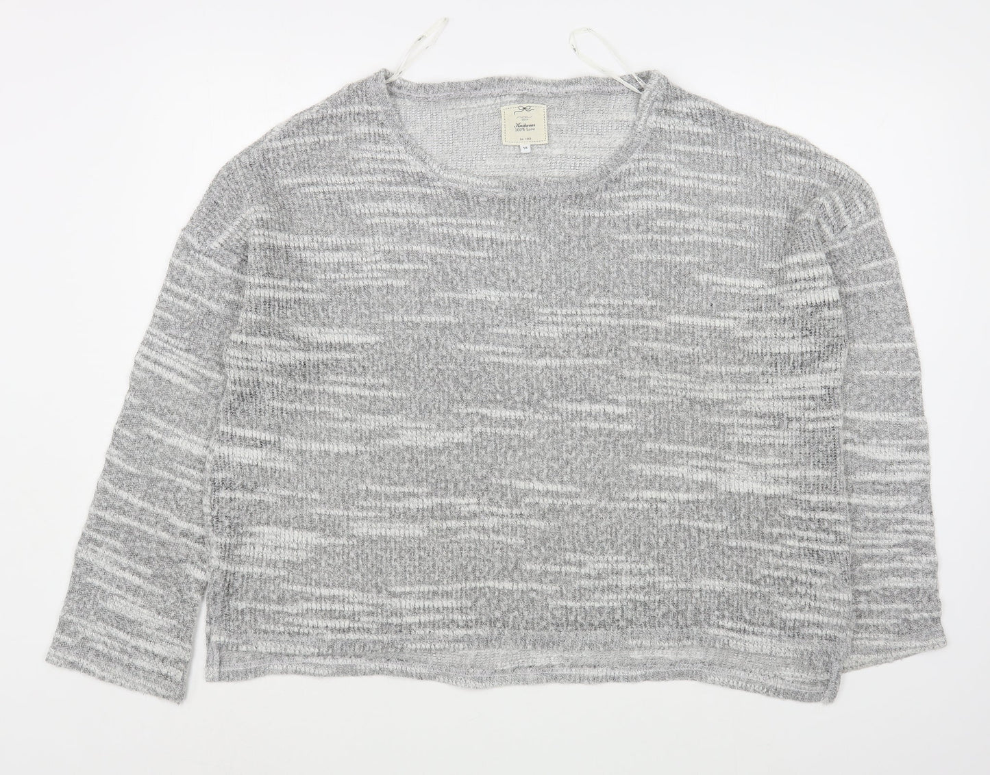 Womens UK Size 18 New Look Grey Pullover Jumper